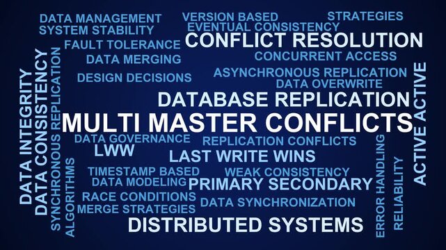 Multi Master Conflicts Word Cloud