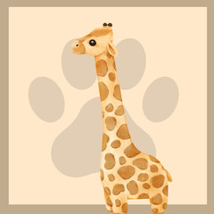 giraffe vector illustration © Hani