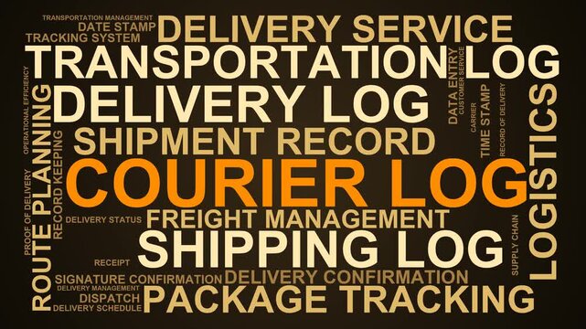 Courier Log Word Cloud