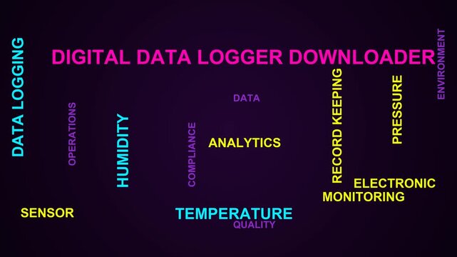 Digital Data Logger Downloader Word Cloud
