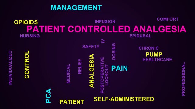 Patient Controlled Analgesia Word Cloud