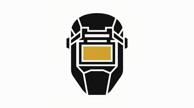 Welding helmet icon representing eye and face protection during industrial metalwork.