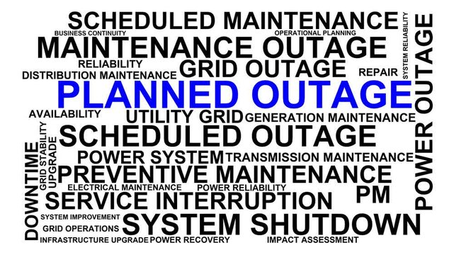 Planned Outage Word Cloud