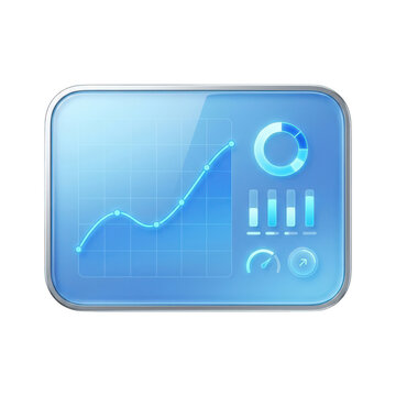 Digital dashboard with financial charts and analytics graphs