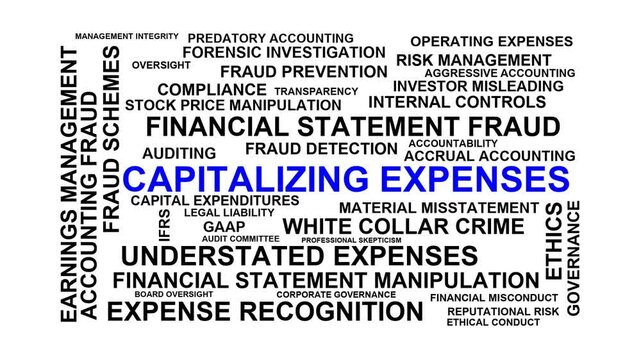 Capitalizing Expenses Word Cloud