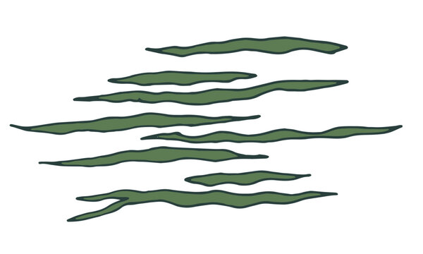 Horizontal Abstract Organic Wavy Lines
