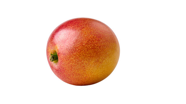 Fresh whole nance fruit with realistic texture and clean edges, isolated PNG on transparent background