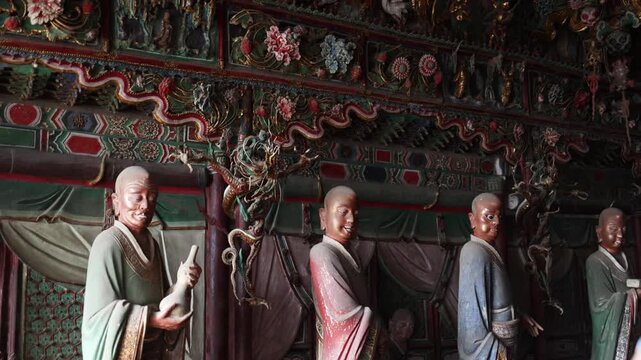 Buddha Sculpture at Xiaoxitian, Xi County, Shanxi Province, China.