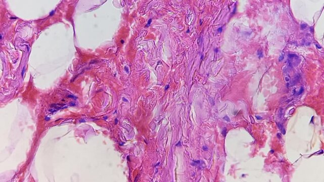 Histopathology of right breast lump. Infiltrating ductal carcinoma (nst), well differentiated G-1. Section of breast tumour reveal features of an infiltrating ductal carcinoma. 