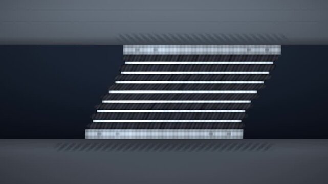Seismic Base Isolation Rubber Bearing Shearing in Slow Cycles Seamless Loop Animation in deep graphite tones