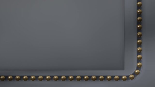 Mirror Bead Race Indexing Along An L Shaped Groove Border With Copy Space Seamless Loop in bright slate tones