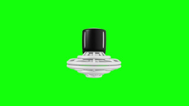 ceiling fan light 3D animated on green screen background