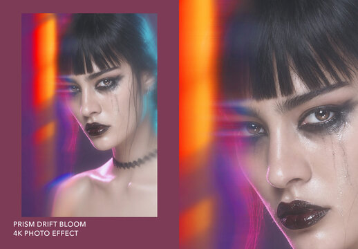 Prism Drift Bloom Photo Effect - Motion Smear Light Leak and Dreamy Lens Blur Portrait