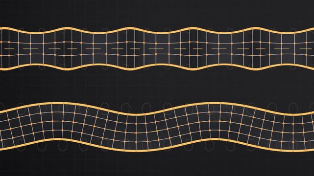 Guided Lamb Waves in Elastic Plate, Symmetric and Antisymmetric Ultrasonic Modes, Seamless Loop in vibrant grey tones