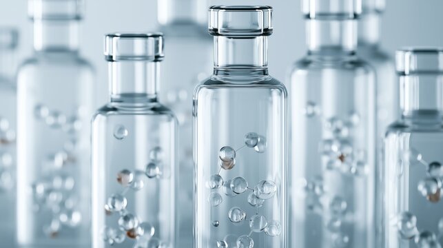 Innovative transparent peptide molecules for anti aging skincare in a lab