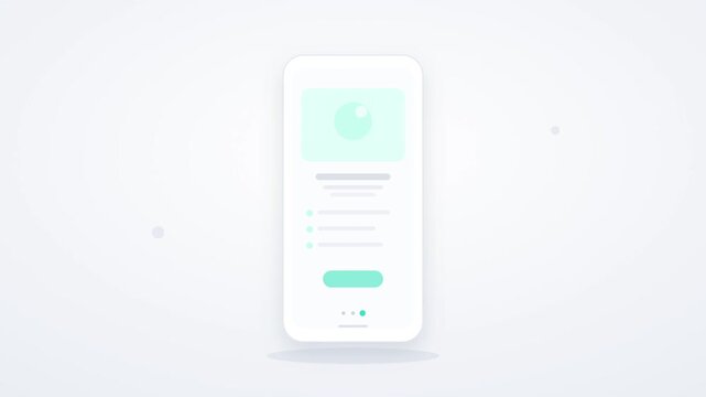 Phone swinging between three pastel feature panels