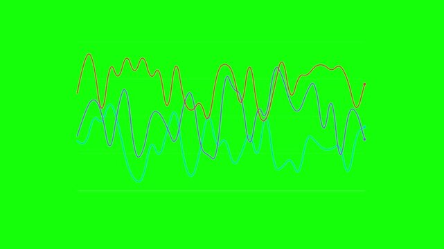 Data Line Chart with Fluctuating Trends