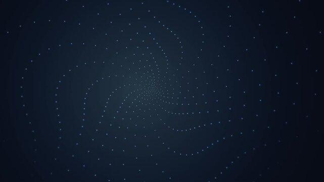 Abstract blue circular patterns emerge with subtle light shifts during a slow camera pan