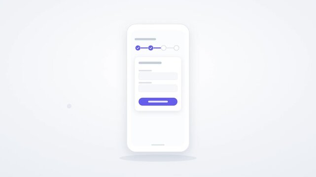 Wizard stepper advancing through steps to a completion card