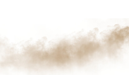 Fototapeta premium Sand, dust, brown, natural, smoke realistic dust PNG with brown sandstorm cloud and textured explosion. This PNG Overlay is transparent