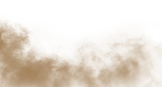 Sand, dust, brown, natural, smoke realistic dust PNG with brown sandstorm cloud and textured explosion. This PNG Overlay is transparent