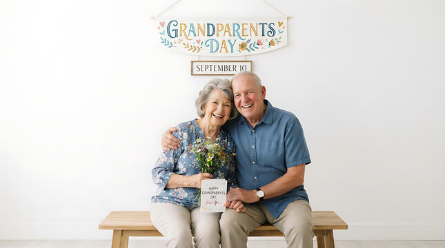 a decorative wooden sign reading "GRANDPARENTS DAY" and "SEPTEMBER 11."