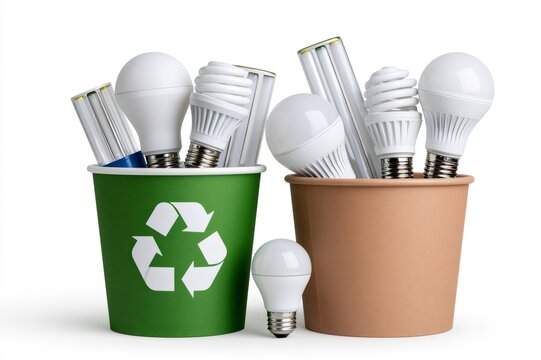 Recycling and disposing different types of light bulbs