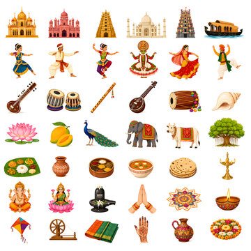 Indian Culture Heritage Elements Collection