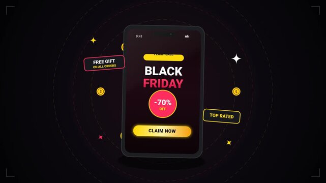Smartphone App Black Friday Percent Off Flash Sale
