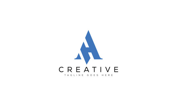 Modern letter ah monogram logo design