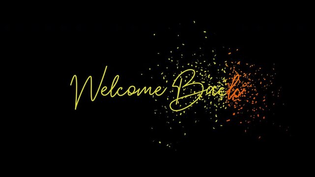 Golden Orange Welcome Back Particle Design