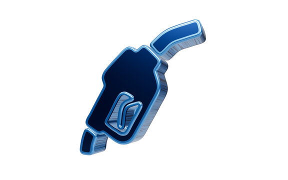Fuel Nozzle Icon: A 3D rendered icon of a fuel nozzle, symbolizing energy, transport, and the petroleum industry.