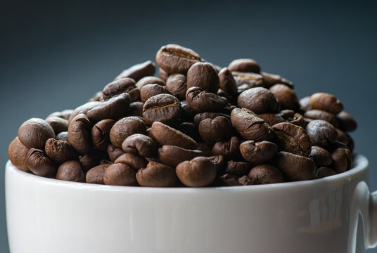 
Close Up of Roasted Coffee Beans Background Texture
