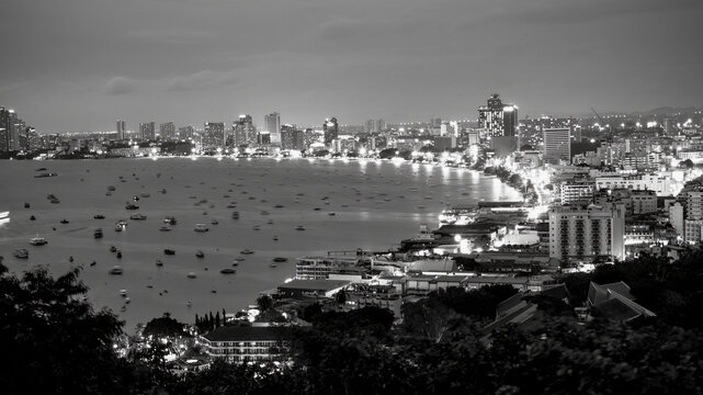 tourist attractions in the city park of Pattaya City, 
The most beautiful Viewpoint Pattaya City in Thailand 