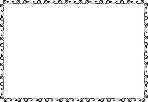 Black and White Elegant Swirl Ornamental Border, Decorative rectangular page frame Vintage Corner with Curved Scroll Design for Certificates and Invitations




