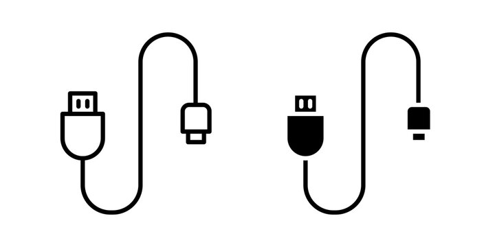 USB cable icon vector design series
