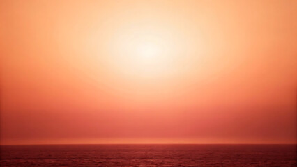Fototapeta premium Dramatic ocean sunrise with golden horizon glow and serene minimalist seascape view