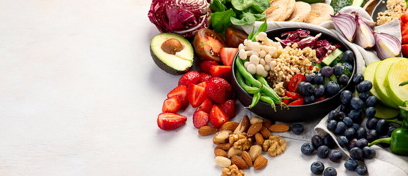 Health food for clean eating concept.