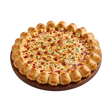 Whole Cheese Pizza Isolated, Classic Italian Food and Restaurant Menu Concept