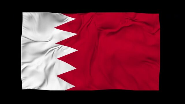 Bahrain Flag Waving Seamless Loop Animation in 4K UHD