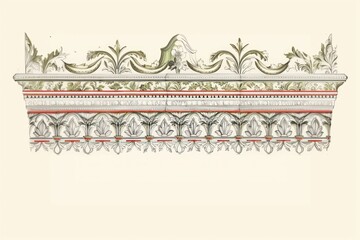 Fototapeta premium Ornate architectural frieze design