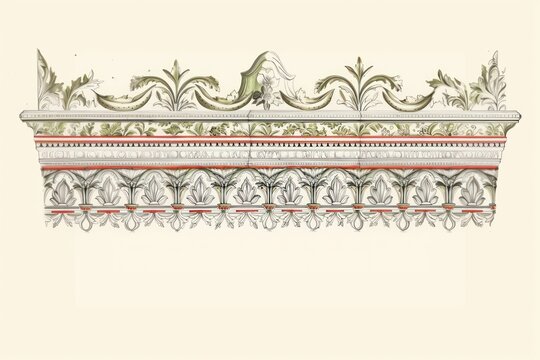 Ornate architectural frieze design