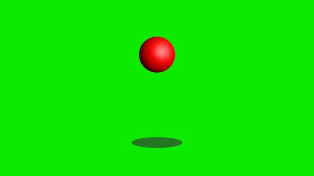 2D animated bouncing ball motion graphic, classic physics jump animation loop video element