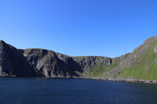 View of the North Cape Plateau-Nordkapp-the northernmost point in Europe, Norway  