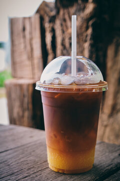 Coffee orange cocktail bar dark juice recipe autumn beverage breakfast.