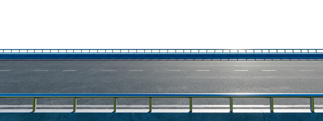 3d rendering empty asphalt road with transparent background © jamesteoh.art