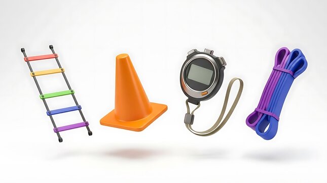 Diverse collection of floating utility and sports objects.