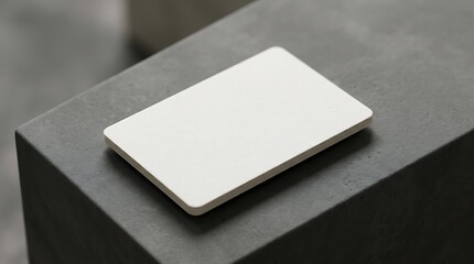 Fototapeta premium Blank White Business Card Stack Mockup on Concrete Surface for Corporate Branding and Identity Design
