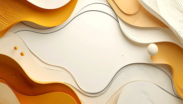 Soft Yellow Curves Open Center Generative AI

