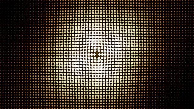 Golden Halftone Dot Pattern Glowing Background Loop